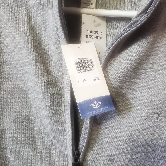 Dockers Men's Cardigan Sweater XL Light Gray - Picture 2 of 6